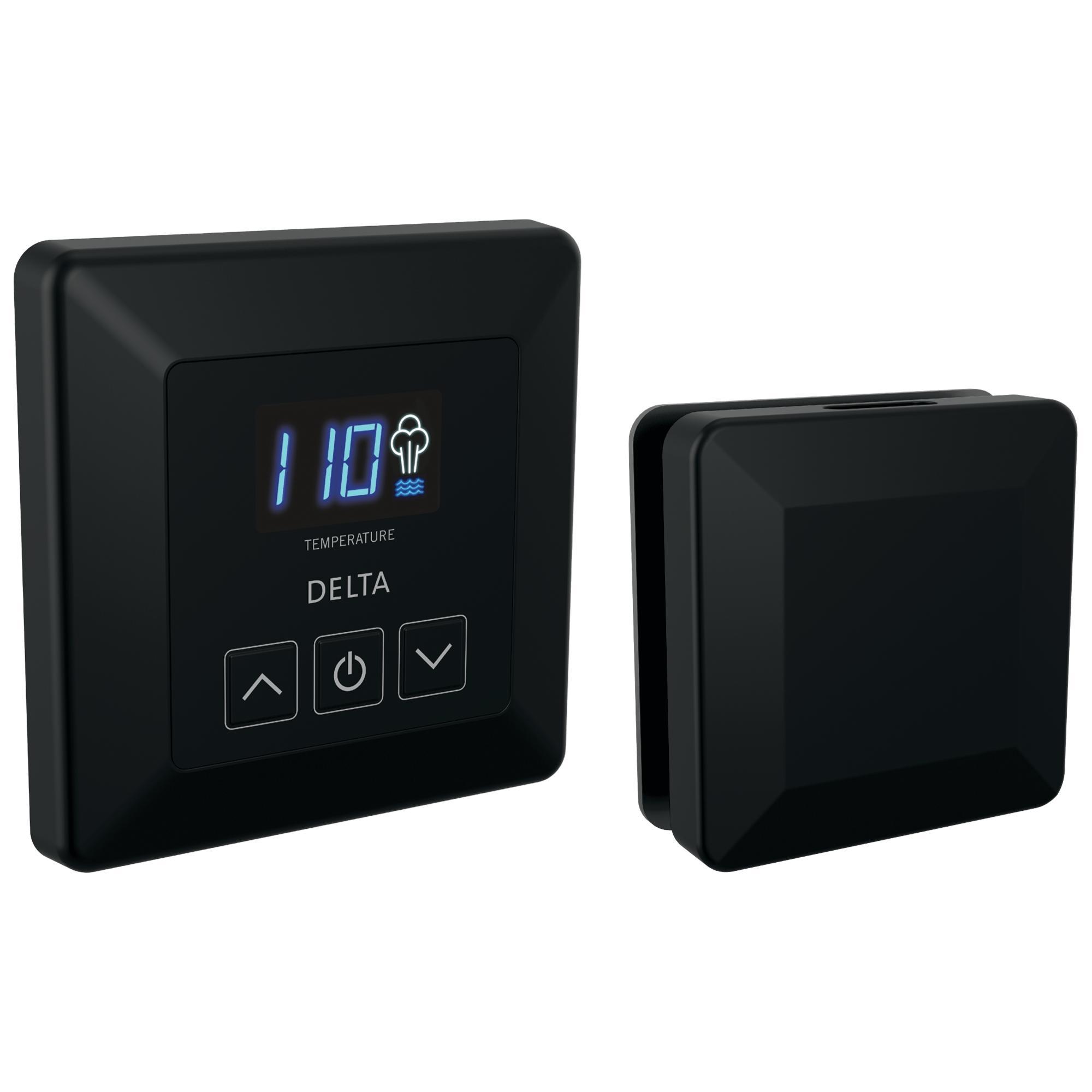 DELTA® EP103350BL Universal Steam Shower Control, Digital Display, Matte Black, Domestic