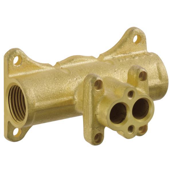 DELTA® R3520-WL Single Handle Wall Mount Lavatory, 1/2 in NPT Inlet, Brass Body, Import