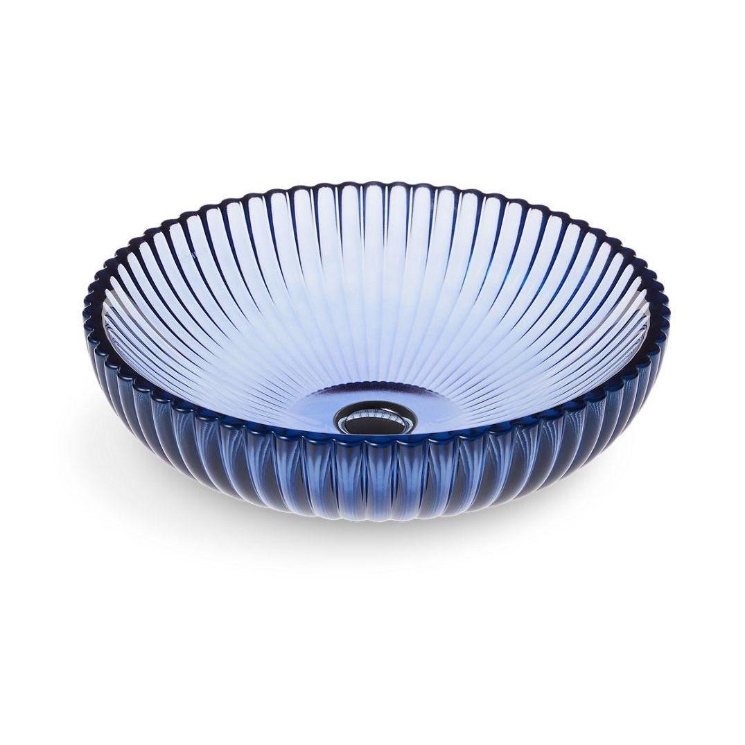 Kohler® 28824-TG6 28824 Salute® Sink, Round Shape, 4-1/4 in H x 15 in W x 15 in L, Above-Counter Mount, Glass, Translucent Sapphire