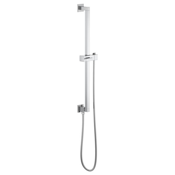 Brizo® 74799-PC Essential™ Shower Series Linear Square Universal Wall Slide Bar With Adjustable Slide, 28-7/8 in L Bar, 3-11/16 in OAD, Polished Chrome, Import