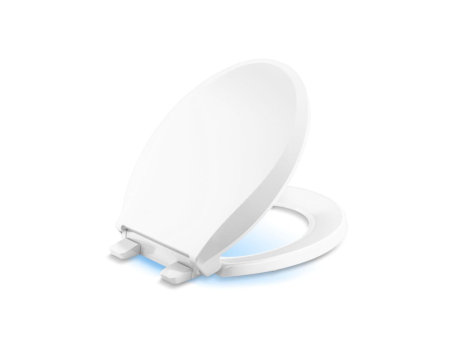 Kohler® 75758-RL-0 75758-RL Nightlight Toilet Seat, Cachet®, Round Bowl, Closed Front, Plastic, Quiet-Close™ Hinge