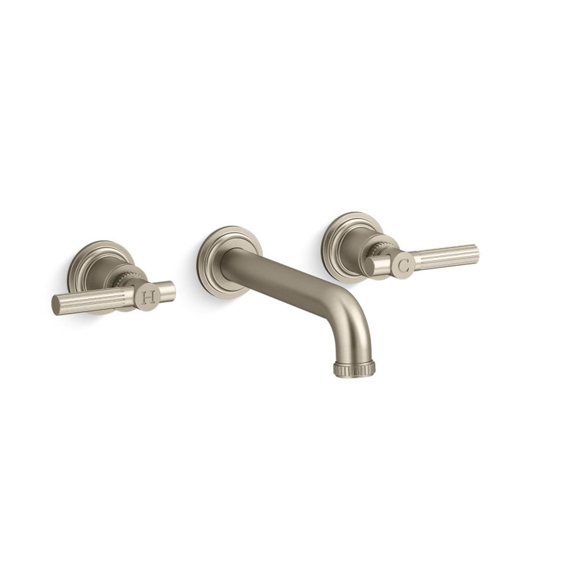 Kallista P21223-LV-BV Central Park West® Wall-Mount Sink Faucet, Lever Handles, Brushed Bronze