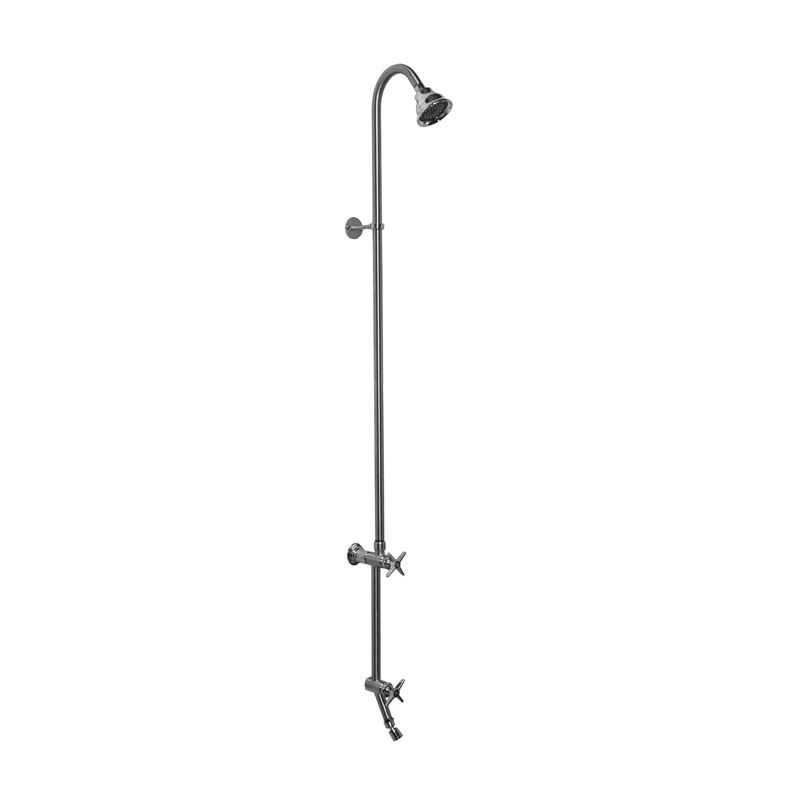 Outdoor Shower Company WM-442-CHV-FS Wall Mount Single Supply Shower