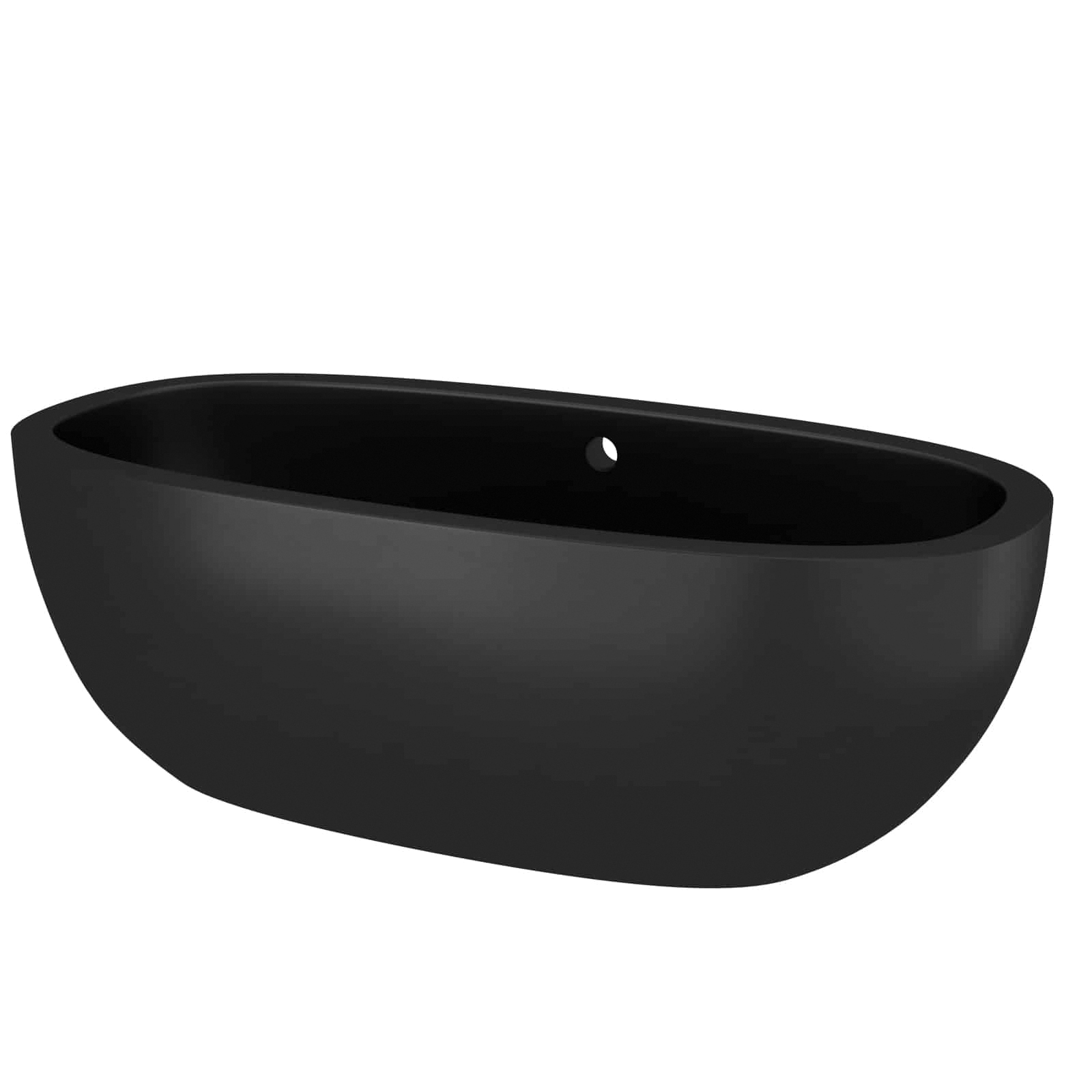 Native Trails NST7236-C NativeStone® Avalon Soaking Tub, Soaking, Oval Shape, 72 in L x 36 in W, Center Drain, Charcoal, Import