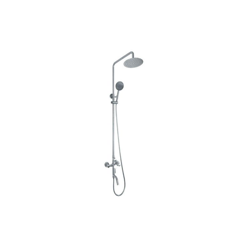 Outdoor Shower Company DVA-L1-WMHC-FS STAINLESS OUTDOOR SHOWER WITH PERSONAL SHOWER AND FOOT SHOWER