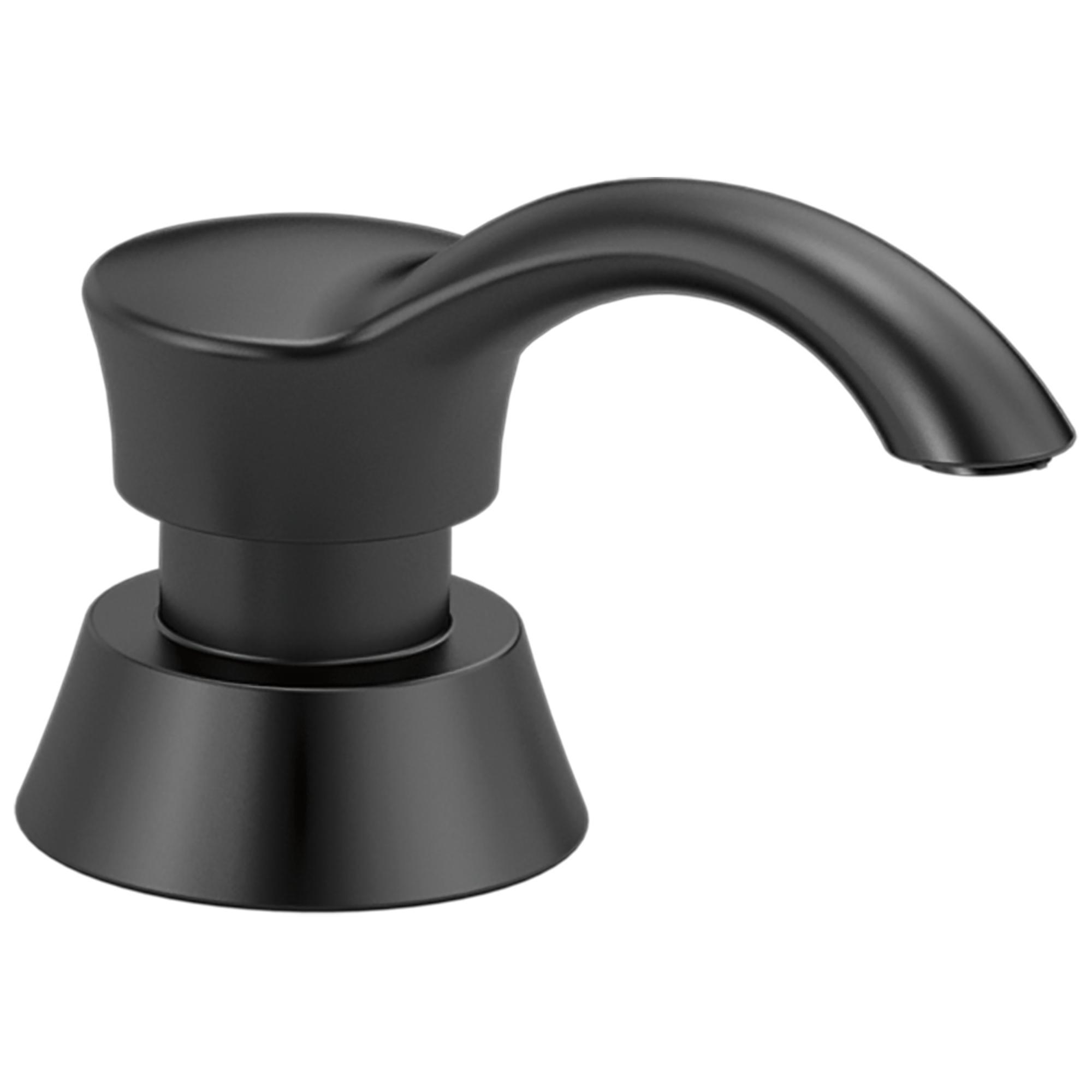 DELTA® RP50781BL Deluca™ Soap/Lotion Dispenser, Matte Black, 13 oz Capacity, Import