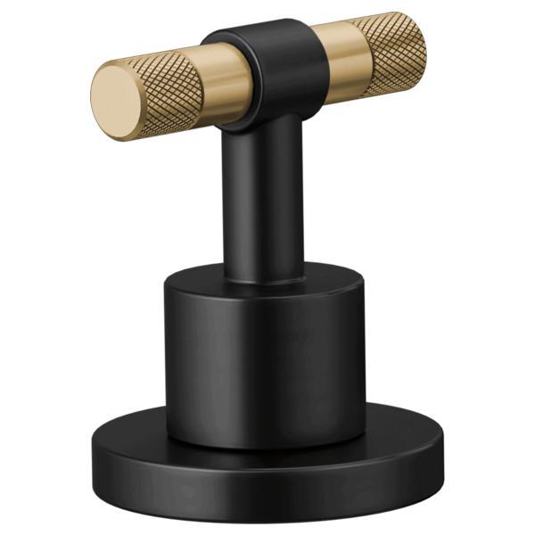 Brizo® HL5333-BLGL-NM Litze® Two Faucet Handle Kit, For Use With 65332LF-LHP and 65334LF-LHP, Lever Handle, Zinc, Matte Black/Luxe Gold, Import