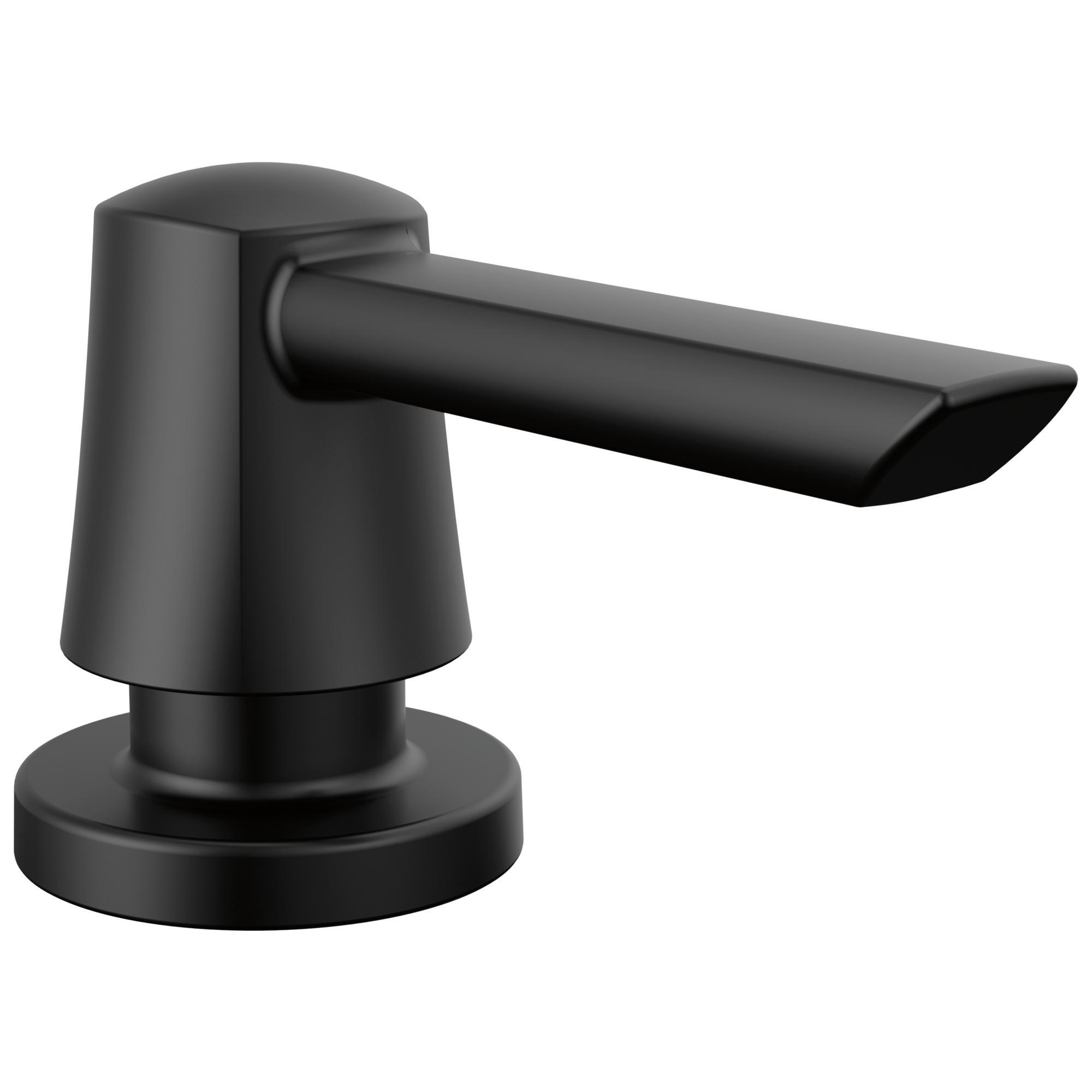 DELTA® RP101850BL Monrovia™ Soap Dispenser, 13 oz Capacity, 4.94 in OAL, Deck Mount, Metal, Import