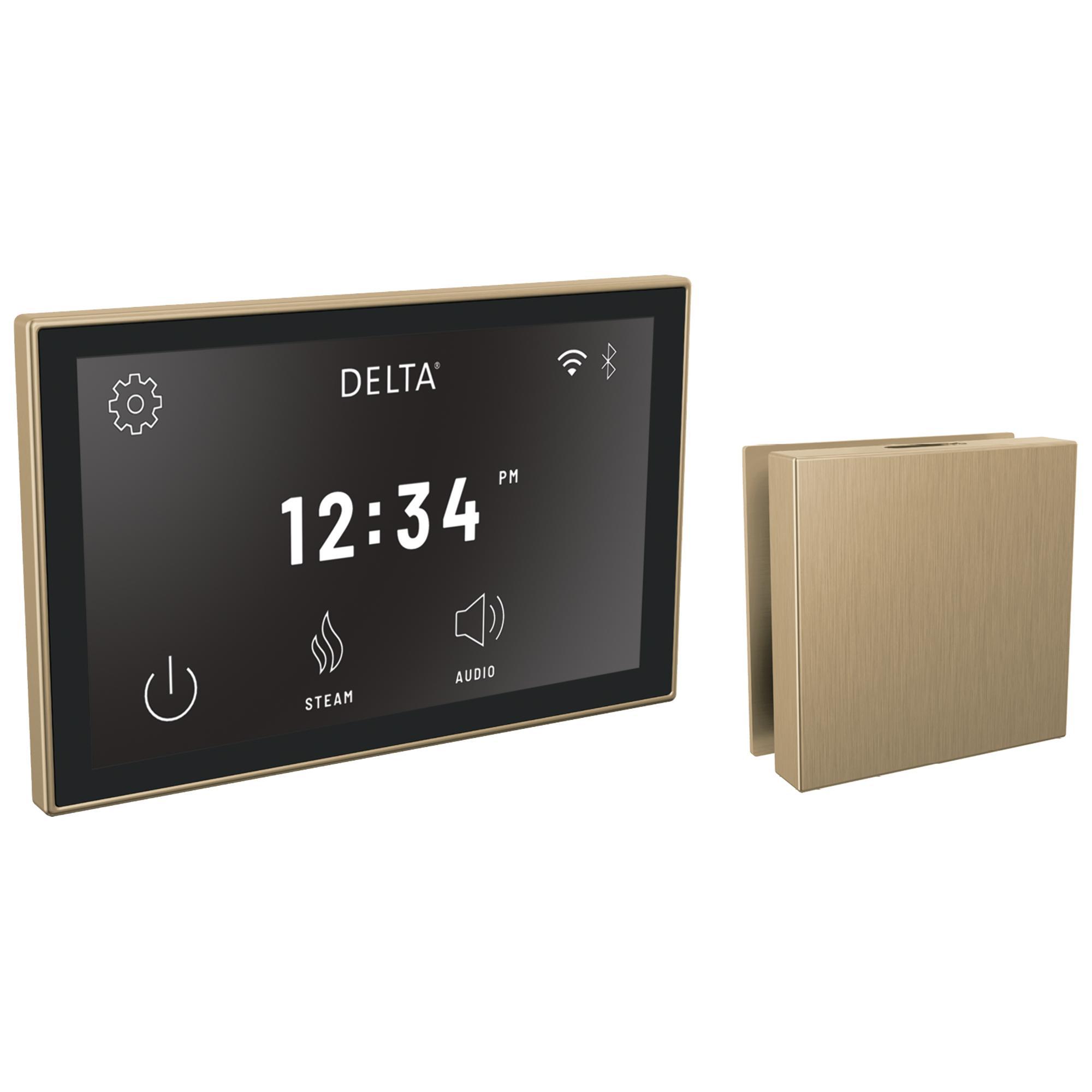 DELTA® 5CH-550L-CZ-PR Square Steam Shower Control, Digital Display, Lumicoat Champagne Bronze, Domestic