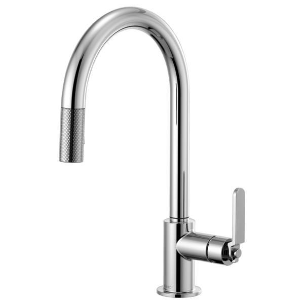 Brizo® 63044LF-PC Litze™ Pull-Down Kitchen Faucet, 1.8 gpm Flow Rate, Polished Chrome, 1 Handles, 1 Faucet Holes, Function: Traditional, Domestic