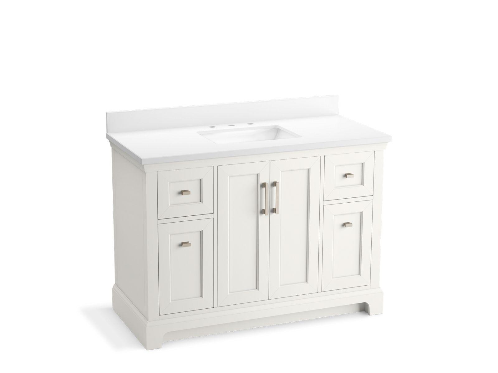 Kohler® 29262-BD1-0 Charlemont™ Vanity Cabinet with Sink and Top, 39-11/16 in OAH x 48 in OAW x 22-7/16 in OAD