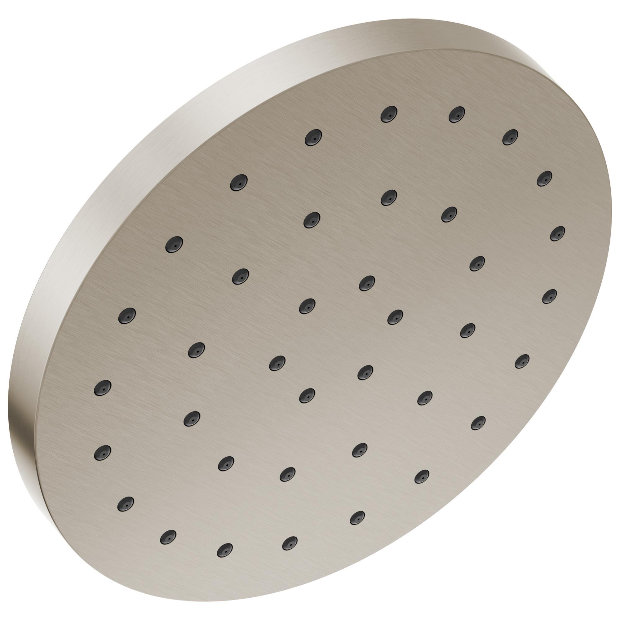 DELTA® 52160-SS-PR25 Universal Showerhead With H2Okinetic® Technology and Touch-Clean® Technology, 2.5 gpm Max Flow, 1 Sprays, 12 in Dia x 2-5/8 in H Head, Import