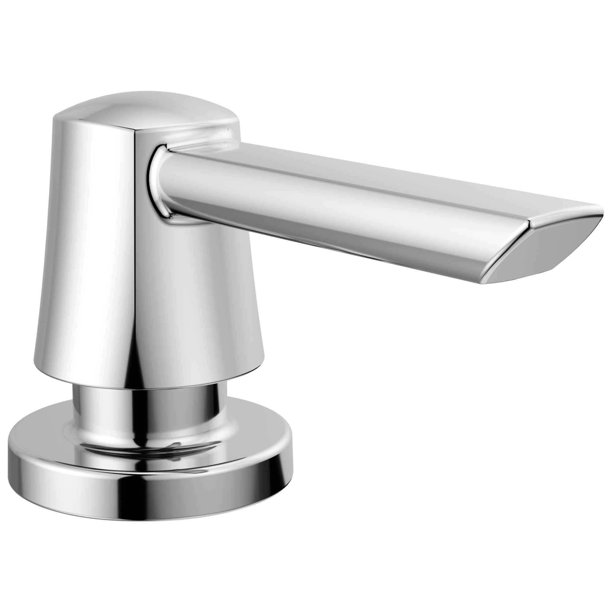 DELTA® RP101850PCPR Monrovia™ Soap Dispenser, 13 oz Capacity, 4.94 in OAL, Deck Mount, Metal, Import