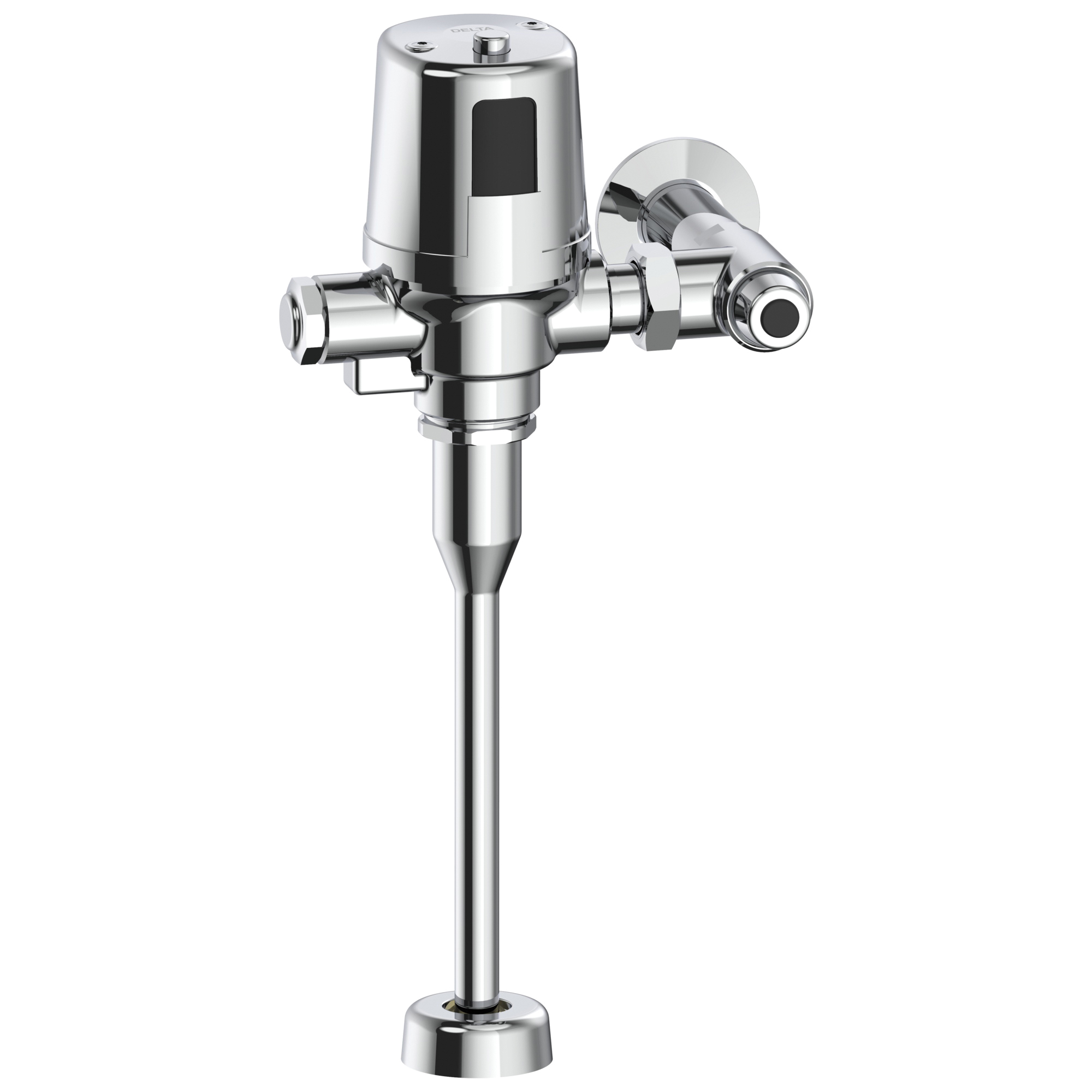 DELTA® 81T231BTA Exposed Flush Valve, Battery, 8 gpm Flush Rate, 3/4 in Inlet, 25 psi Pressure, Polished Chrome, Import