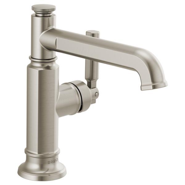 Brizo® 65076LF-NK Invari™ Lavatory Faucet, Commercial/Residential, 1.5 gpm Flow Rate, 4-3/4 in H Spout, 1 Handles, 1 Faucet Holes, Luxe Nickel, Function: Traditional