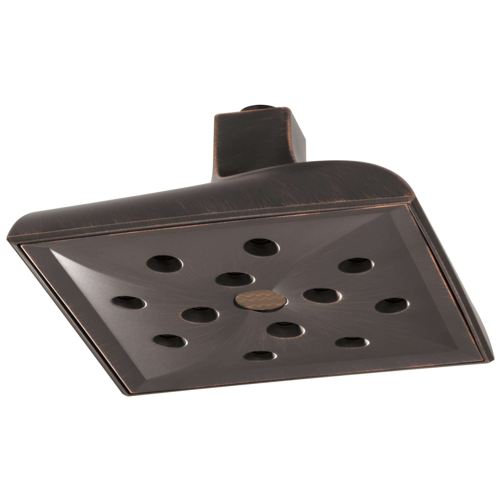 Brizo® 81330-RB-2.5 Raincan Shower Head, Virage®, 2.5 gpm Flow Rate, 1 Sprays, Ceiling Mount, 8 in Head, Domestic