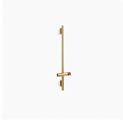 Kohler® 26312-2MB Statement™ Adjustable Slide Bar, 31-1/2 in L Bar, 7 in OAL x 2-11/16 in OAD, Metal, Vibrant® Brushed Moderne Brass