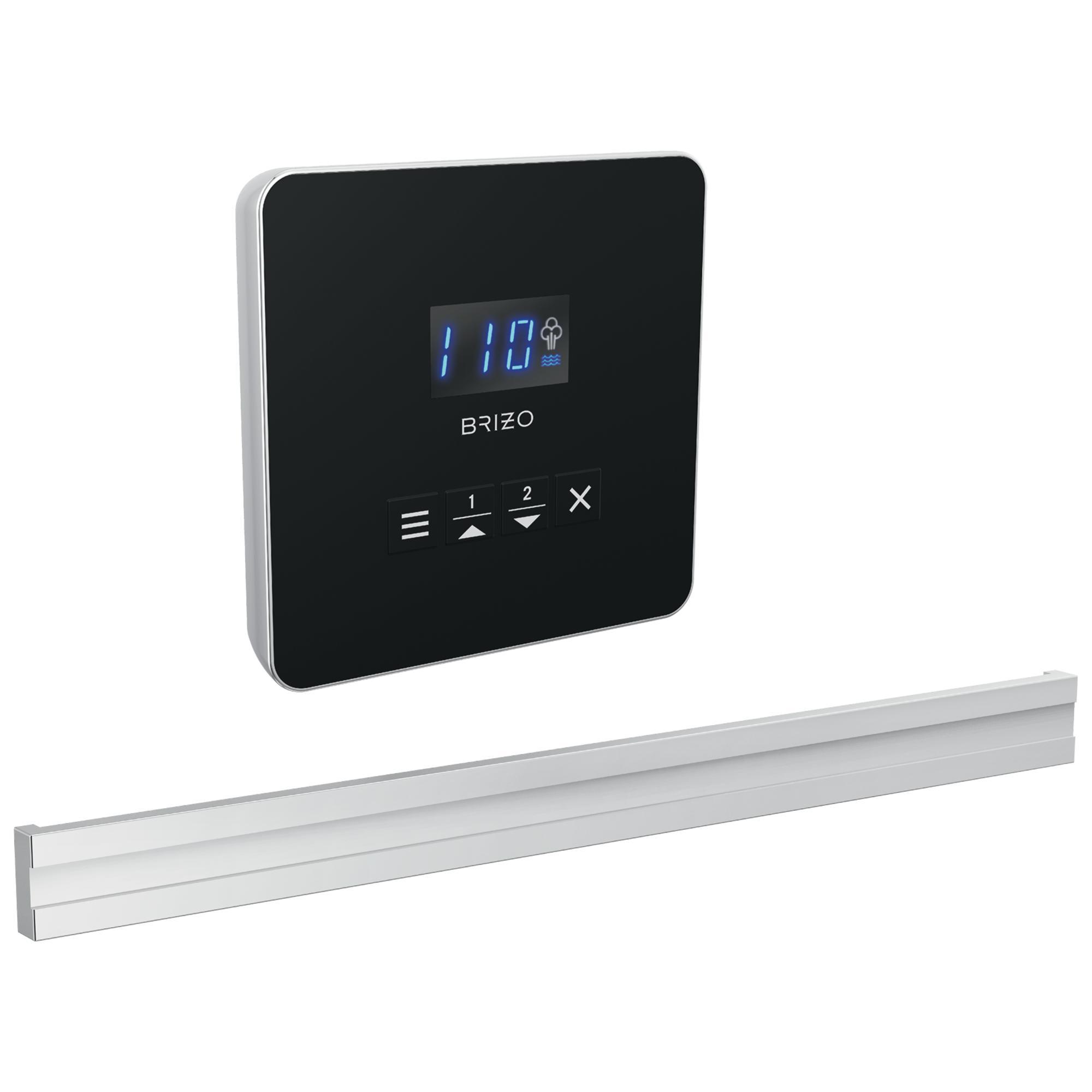 Brizo® 8CB-250L-PC-L Bilateral Steam Shower Control, Digital Display, Lumicoat Chrome, Domestic