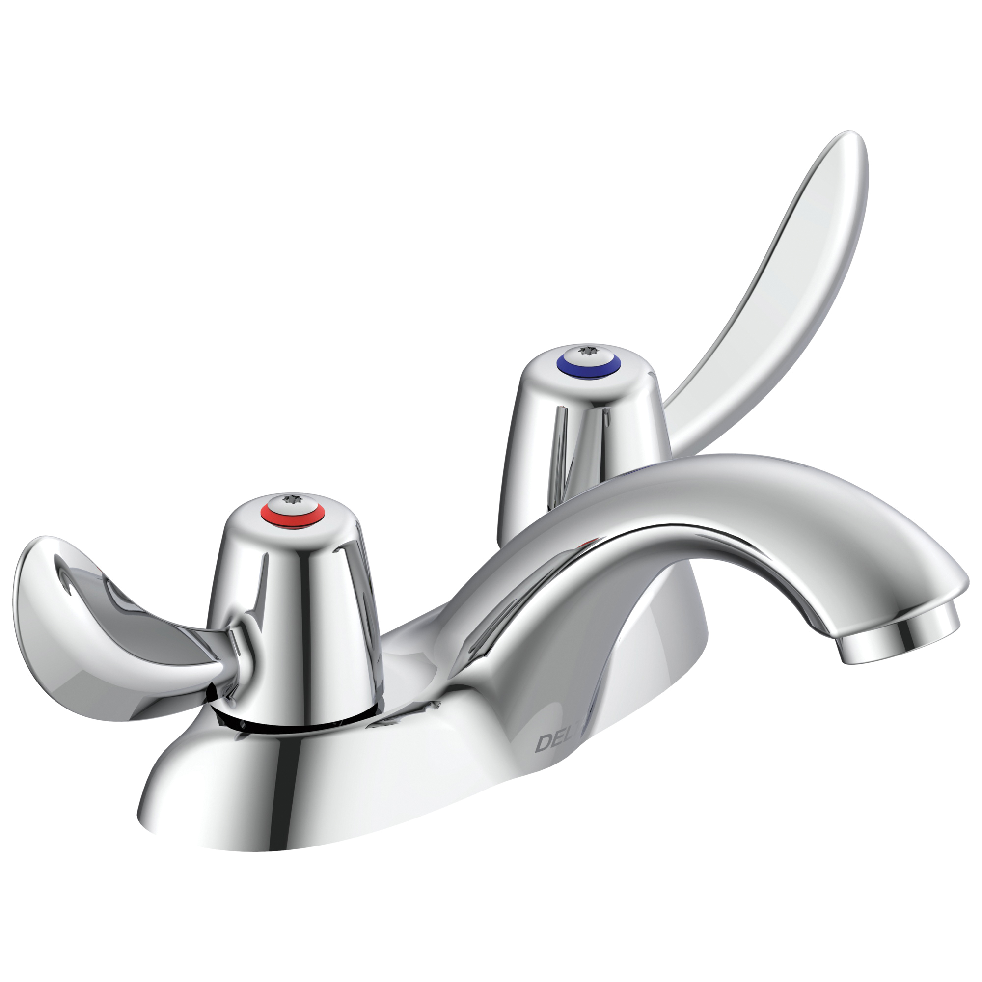 DELTA® 21C122 TECK® Heavy Duty Centerset Sink Faucet, Polished Chrome, 2 Handles, 1.5 gpm Flow Rate