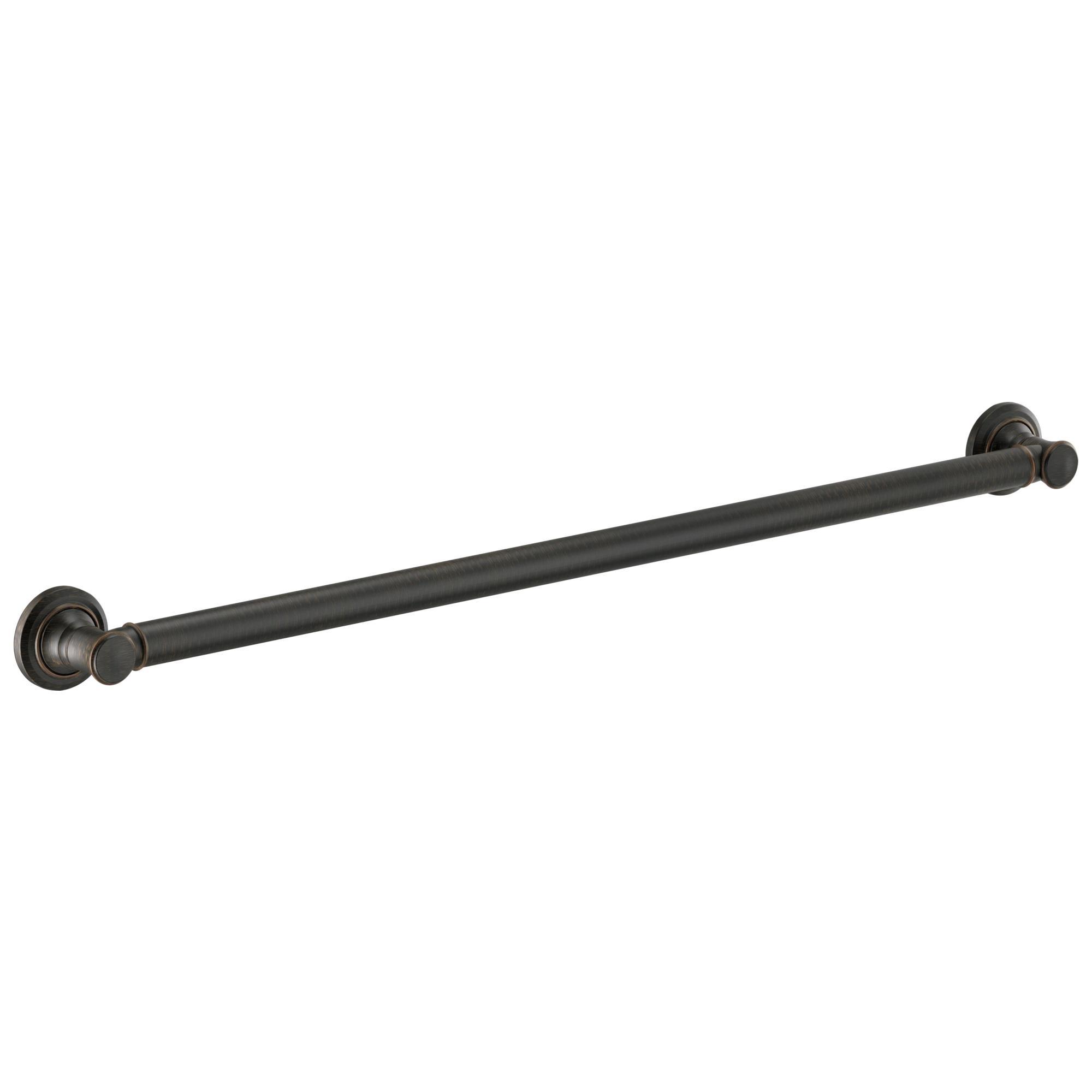 Brizo® 693610-RB Round Traditional Decorative Grab Bar, 36 in L x 1-1/4 in Dia, Venetian Bronze, Metal, Import