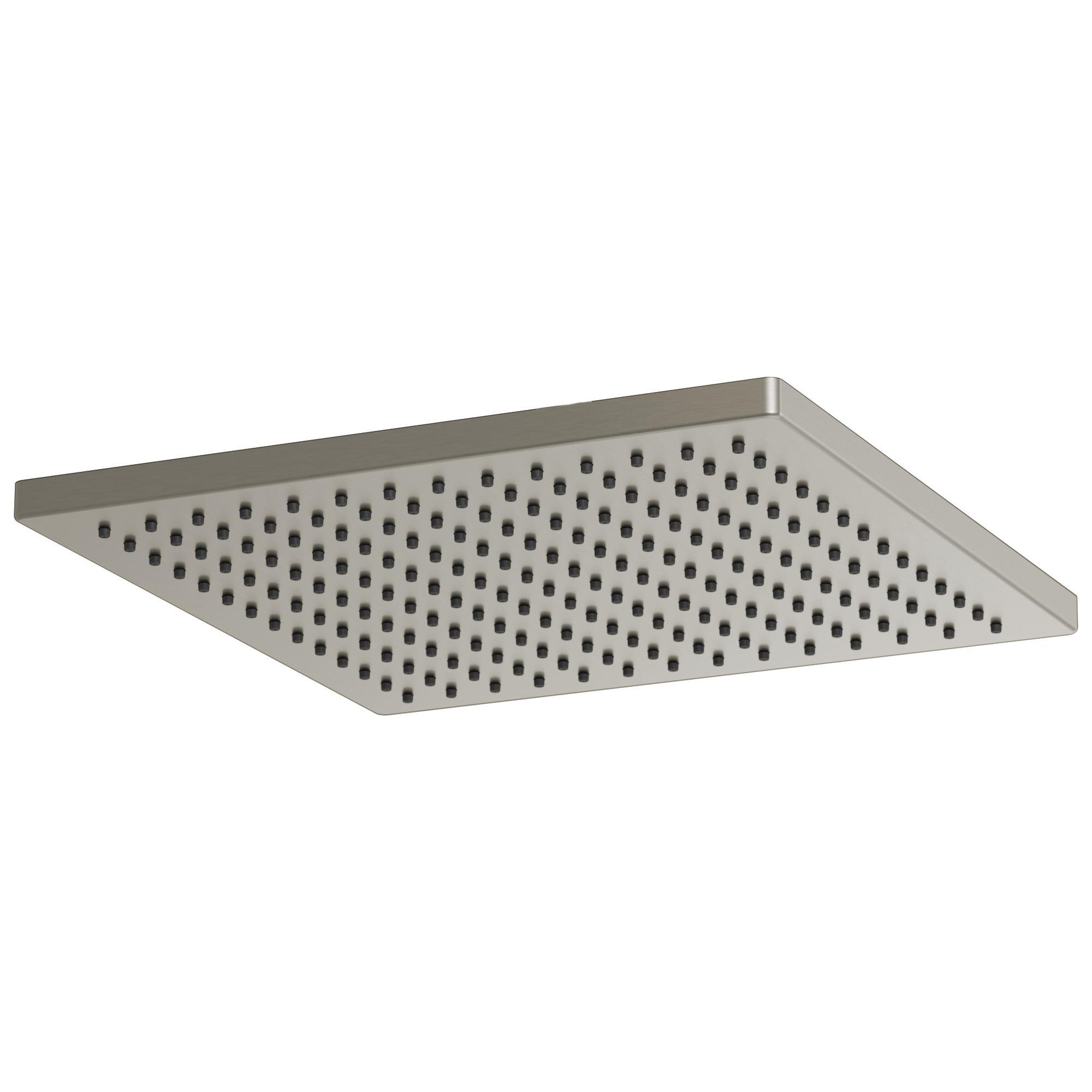 Brizo® 81399-NK-2.5 Raincan Shower Head, 2.5 gpm Flow Rate, 1 Spray, 2.38 in L x 11.81 in W x 11.81 in H Head, Import