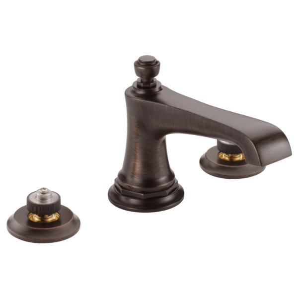 Brizo® 65360LF-RBLHP-ECO Rook™ Widespread Lavatory Faucet, Commercial, 1.2 gpm Flow Rate, 3 in H Spout, 6 to 16 in Center, Venetian Bronze, Pop-Up Drain, Import