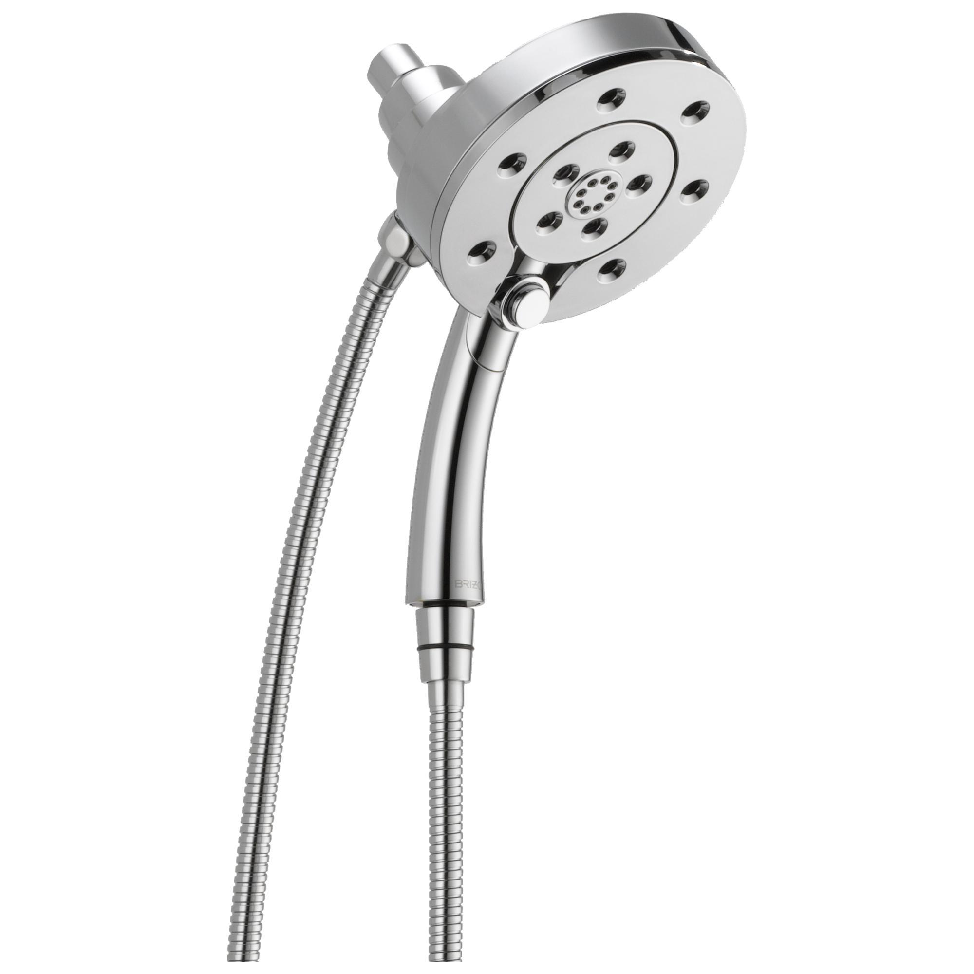 Brizo® 86275-PC-2.5 Hydrati® Euro Round 2-in-1 Shower, 5-9/16 in Dia, 2.5 gpm Flow Rate, Polished Chrome, Import
