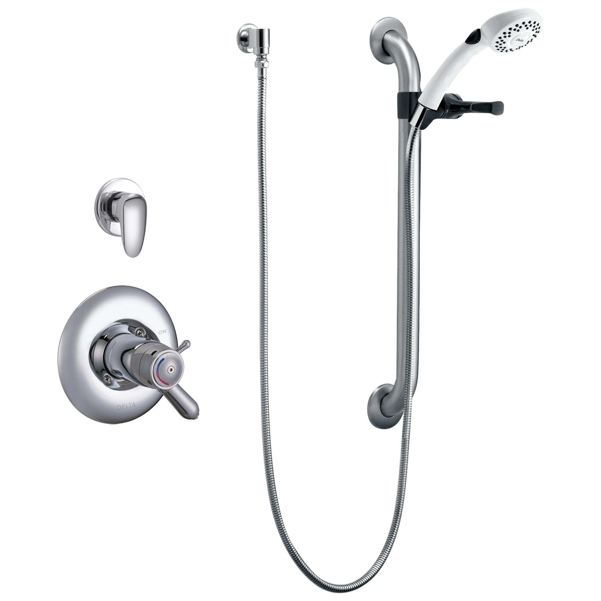 DELTA® T17TH305-20 TempAssure® 17T Universal Shower Trim Only, MultiChoice®, 2.5 gpm, Polished Chrome, Import