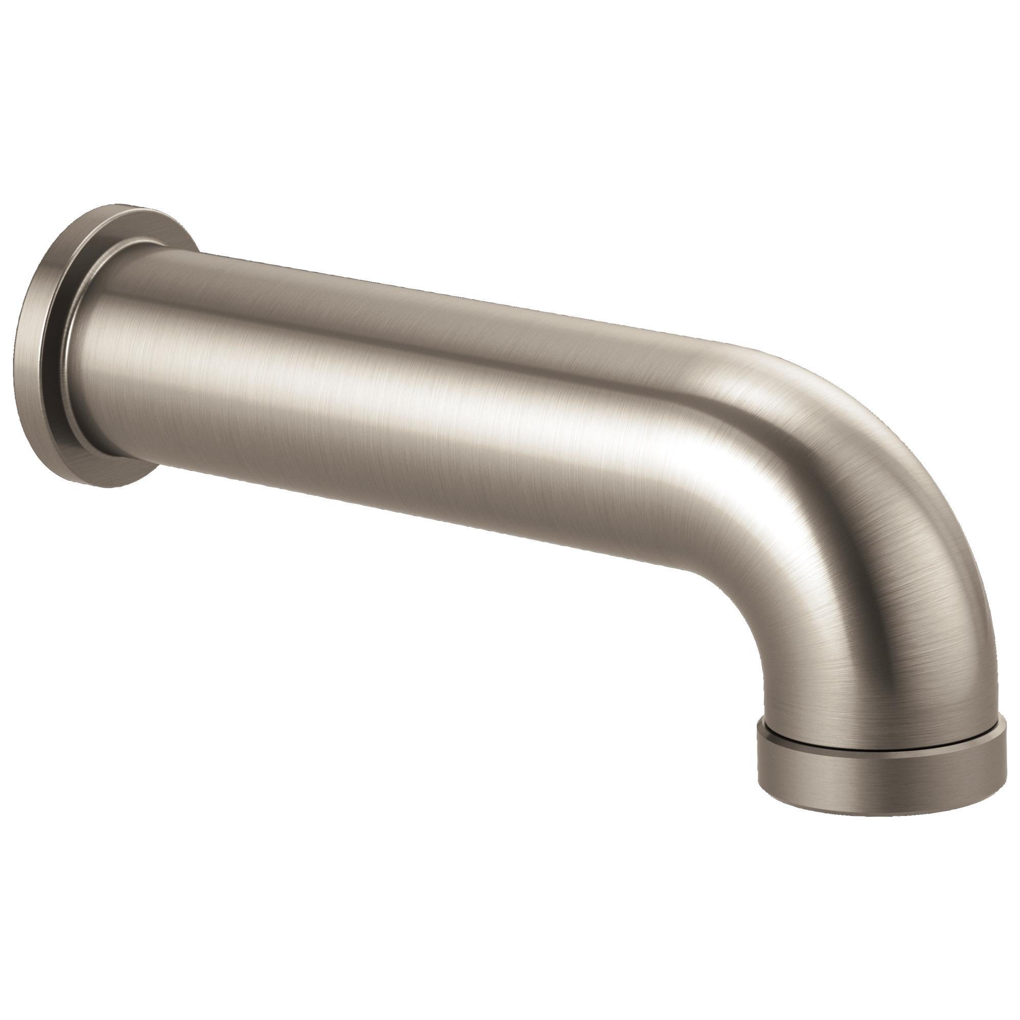 Brizo® RP81438NK Odin® Diverter Linear Pull-Down Round Tub Spout, 1-3/4 in Dia x 7-9/16 in L, For Use With Essential Shower, Solid Brass, Luxe Nickel, Import