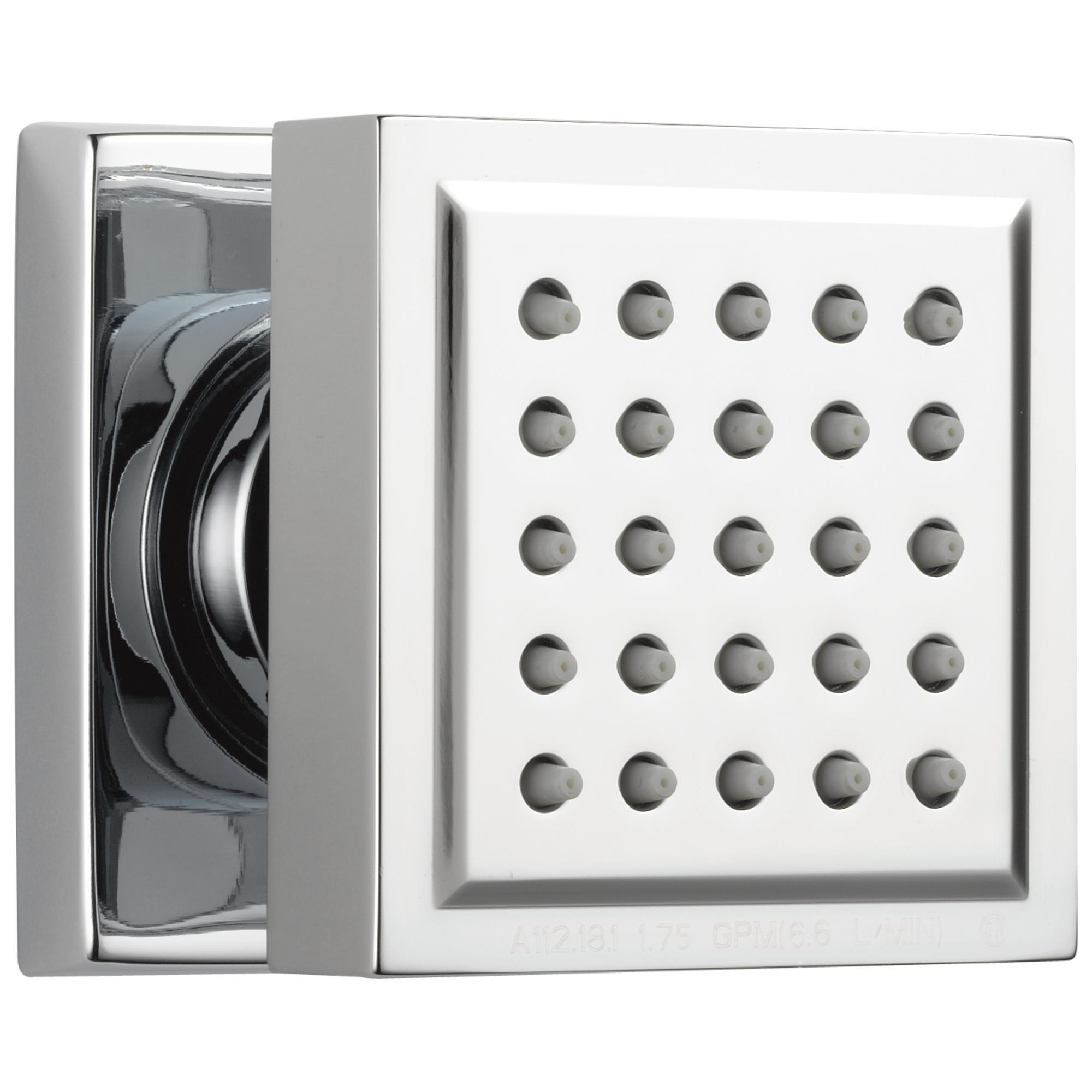DELTA® 50150-PR Body Spray, Number of Spray Type: 1, Full Body Spray, 1.75 gpm Max Flow, Square Head, Wall Mount, Import