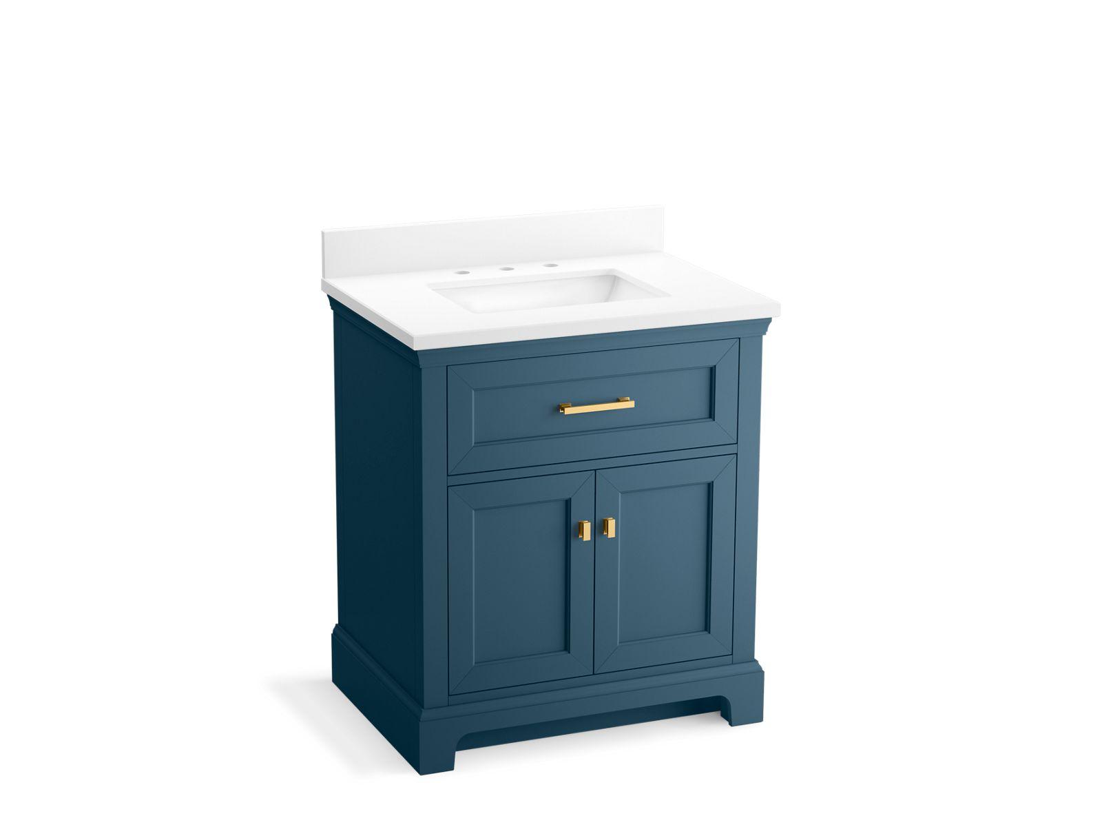 Kohler® 29260-BD1-TDB Charlemont™ Vanity Cabinet with Sink and Top, 39-11/16 in OAH x 30 in OAW x 22-7/16 in OAD