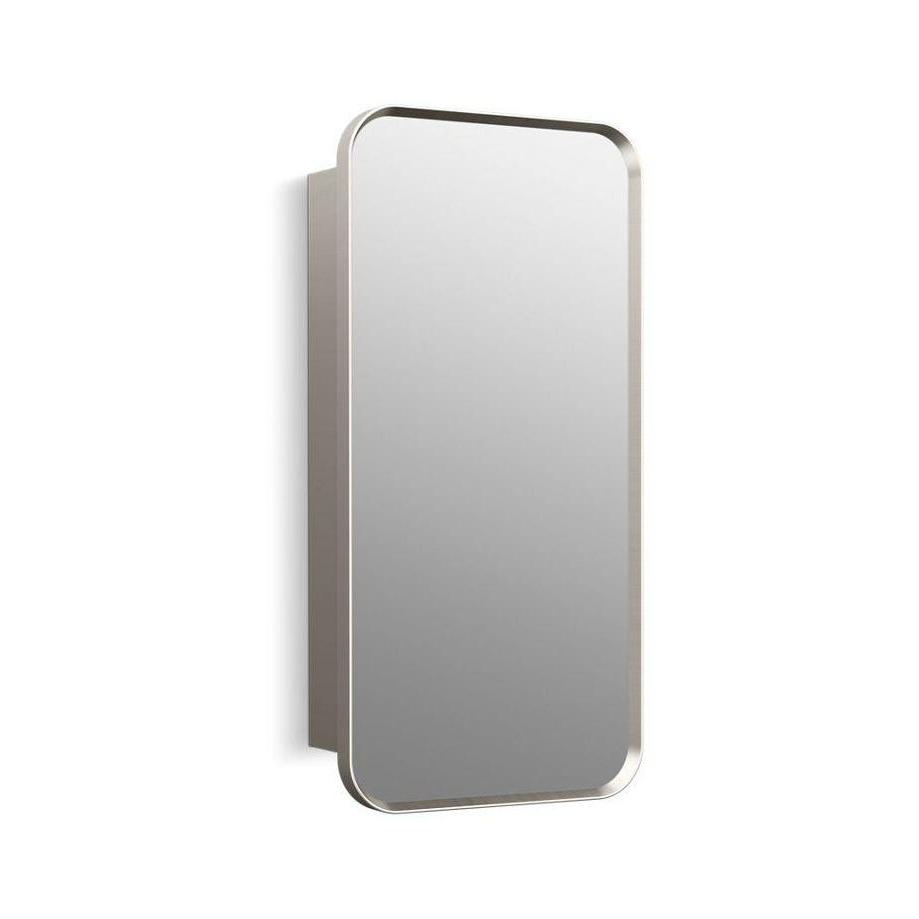Kohler® 35569-BNL 35569 Verdera® Framed Medicine Cabinet, 5-9/16 in OAL 15 in OAW 30 in OAH, Anodized Aluminum, Brushed Nickel