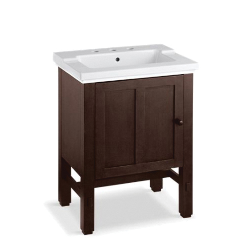 Kohler® 2604-F69 Tresham® Vanity, 32-1/2 in OAH x 23-3/4 in OAW x 18-1/4 in OAD, Floor Mount, Woodland Cabinet