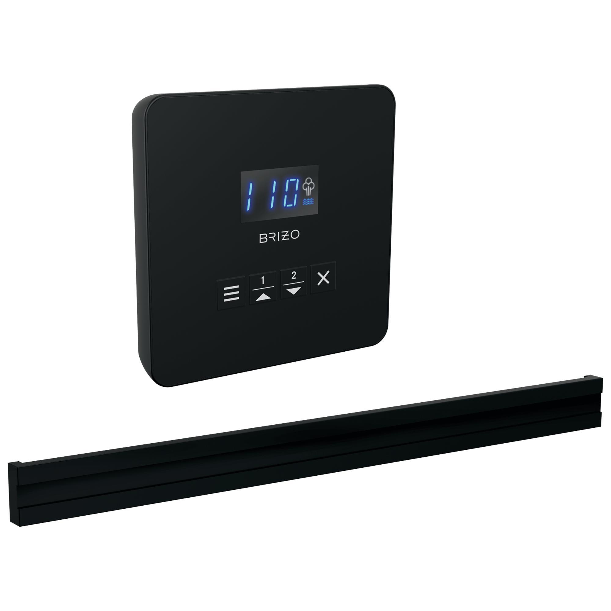 Brizo® 8CB-250L-BL Bilateral Steam Shower Control, Digital Display, Matte Black, Domestic