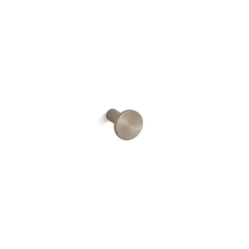 Kohler® 14484-BV Cabinet Knob, Purist®, For Use With Bathroom Cabinet and Drawer, Brass, Vibrant® Brushed Bronze