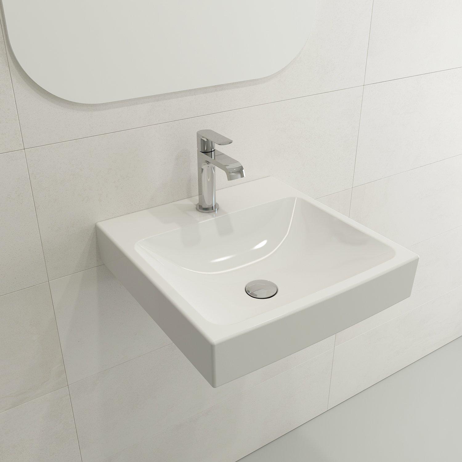 BOCCHI 1076-001-0126 Scala Arch Modern Bathroom Sink, 6.5 in H x 19 in W x 19 in L, Fireclay, White, Import