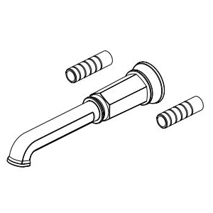 Brizo® T70476-GLLHP Invari™ Tub Filler, 9.3 gpm Flow Rate, 8 in Center, Luxe Gold, Domestic, Commercial/Residential