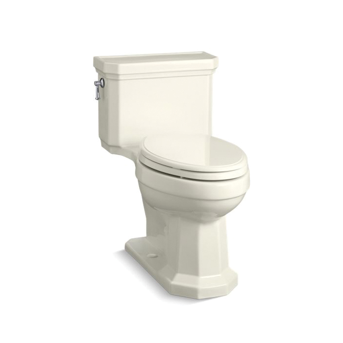 Kohler® 3940-96 1-Piece Toilet, Kathryn®, Elongated Bowl, 16-3/8 in H Rim, 12 in Rough-In, 1.28 gpf, Biscuit