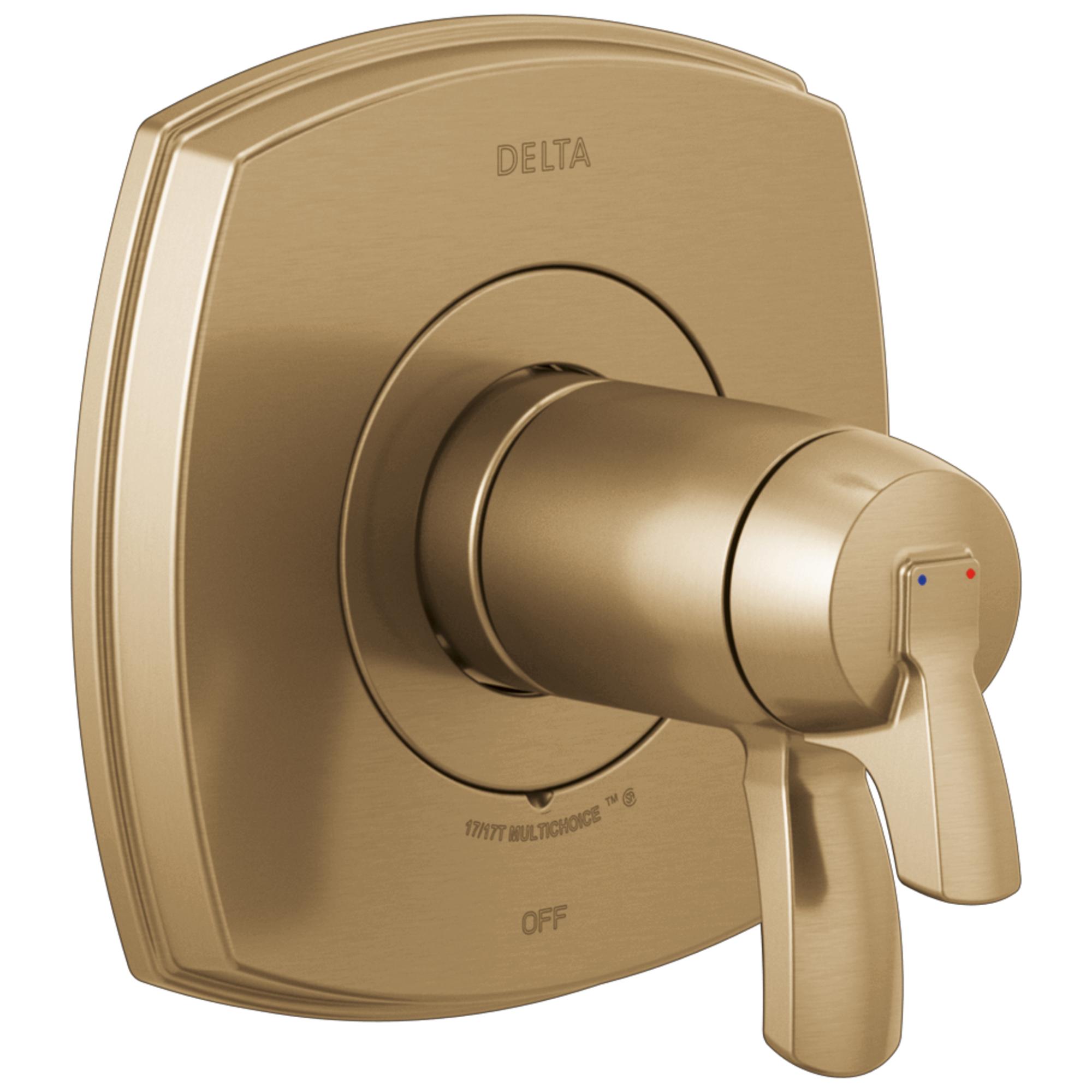 DELTA® T17T076-CZ-PR Stryke® Single Handle Lever Valve, Zinc Body, Champagne Bronze