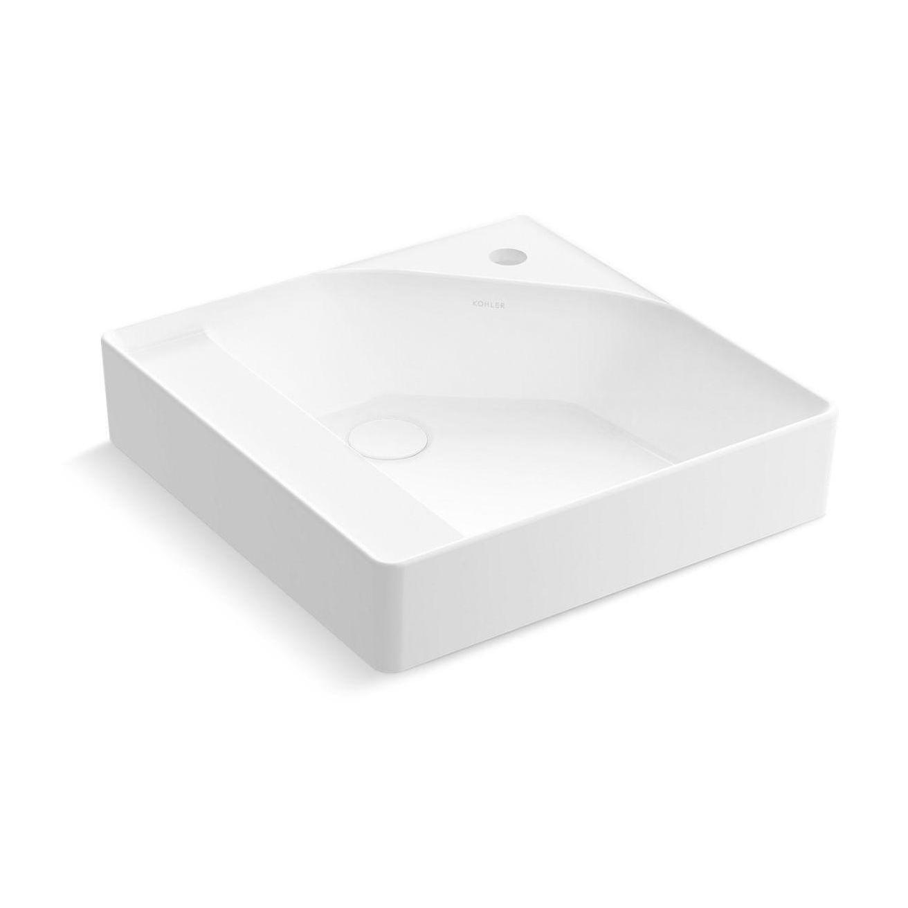Kohler® 31551-0 31551 Spacity® Sink, Rectangular Shape, 7.125 in H x 30 in W x 18 in D, Above-Counter Mount, Vitreous China, White