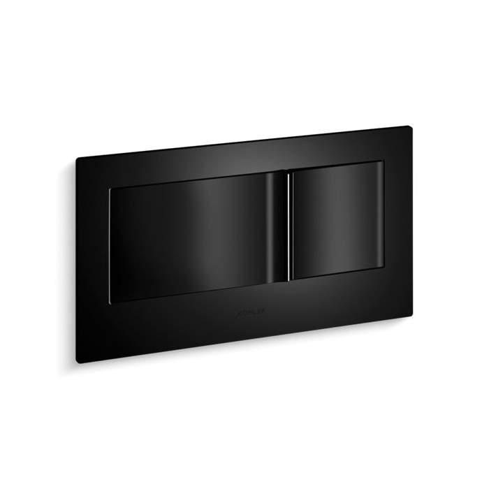 Kohler® 6298-7 Veil® Wall-Hung Flush Actuator Plate, For Use With 2 x 6 in Wall Tank and Carrier System, Stainless Steel, Black