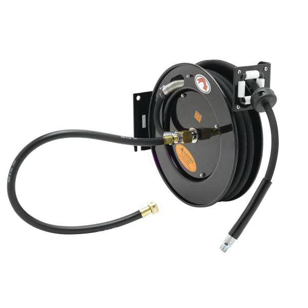 Equip 5HR-342-GH Open Retractable Hose Reel, 1/2 in ID x 50 ft L Hose, 20 to 125 psi Pressure, 19-5/8 in Dia