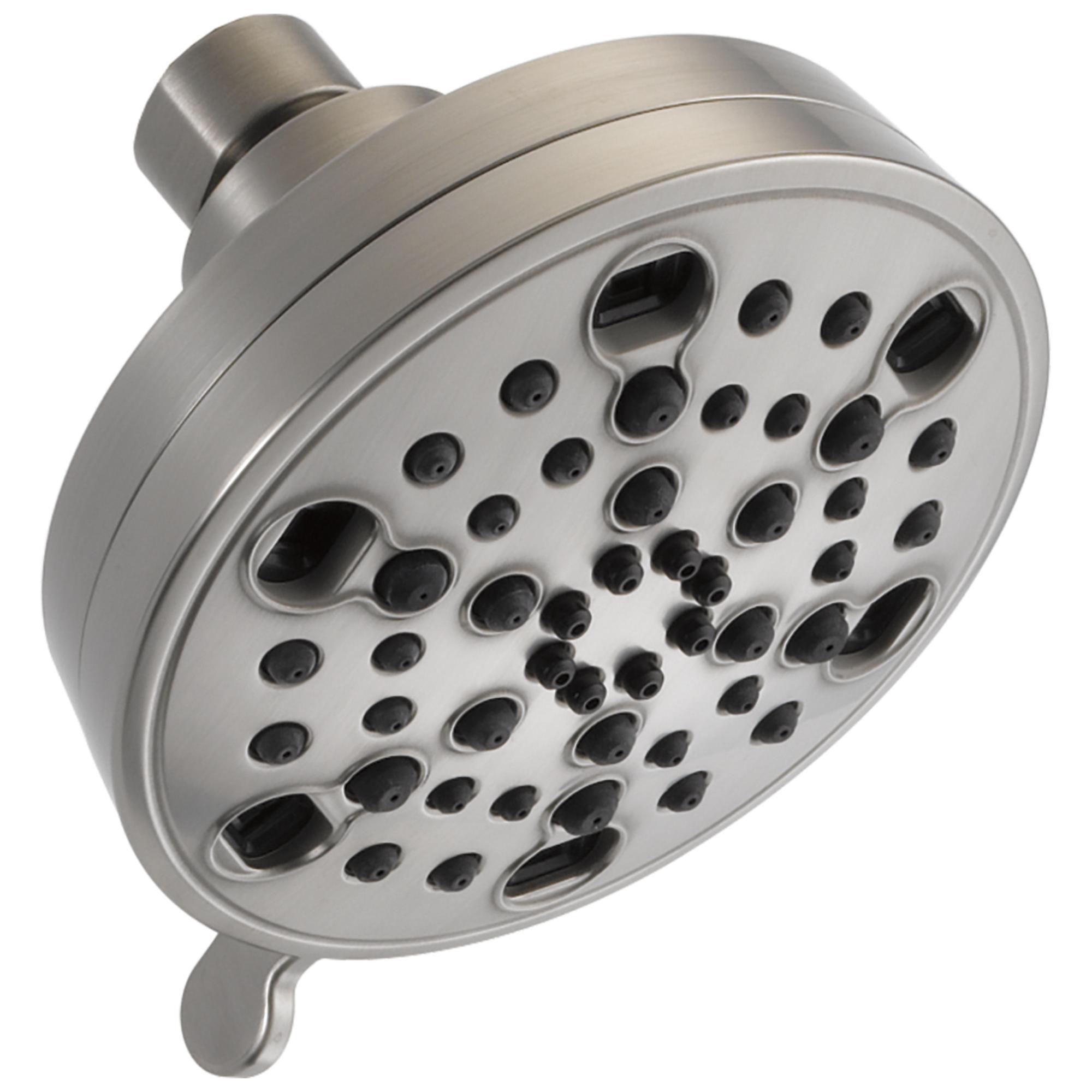 DELTA® 52638-SS18-PK Contemporary Showerhead, 1.75 gpm Min, 5 Sprays, 4-3/16 in Dia Head, Import