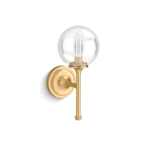 Kohler® 31761-SC01-2GL Light Sconce, (1) CFL Lamp, 120 VAC, Brushed Moderne Brass Housing