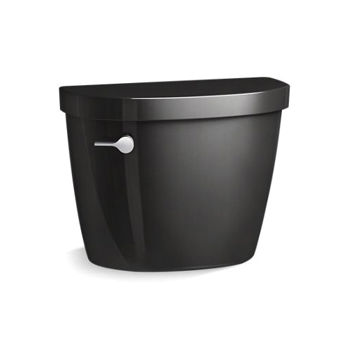 Kohler® 31614-7 Modern Toilet Tank, Cimarron®, 1.6 gpf, Left Hand Polished Chrome Trip Lever Flush, Black Black™