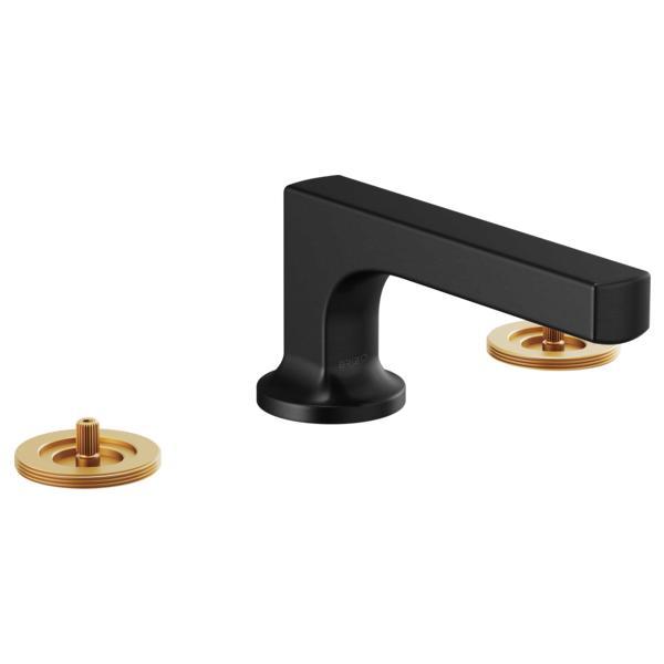 Brizo® 65308LF-BLLHP Kintsu® Less Handle Widespread Lavatory Faucet, 1.5 gpm Flow Rate, 2-3/16 in H Spout, 6 to 16 in Center, Matte Black, Import