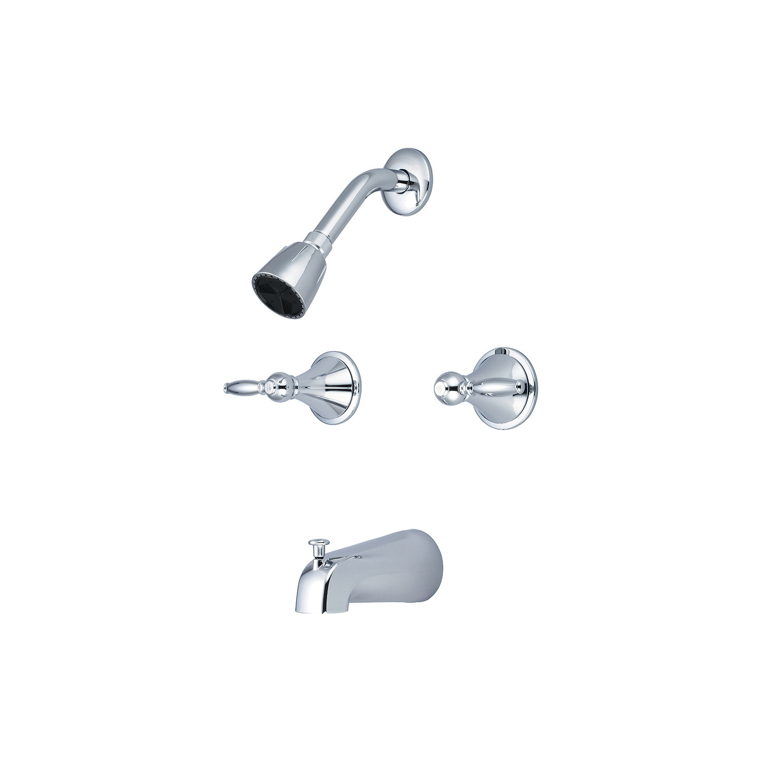 Central Brass 80897-L3 Tub and Shower Trim Set, Polished Chrome