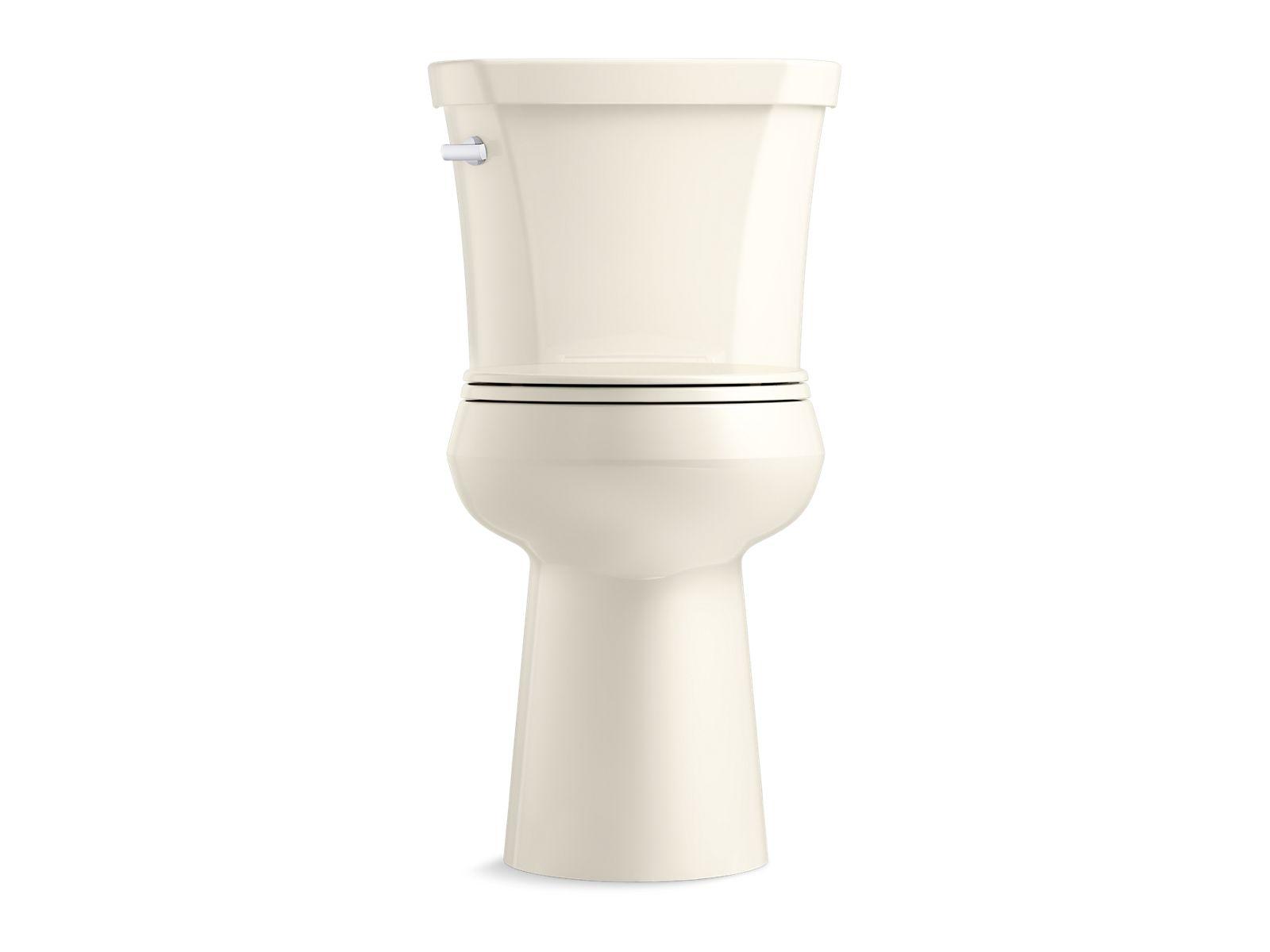 Kohler® 35716-96 Transitional Toilet, Highline, Round Bowl, 19 in H Rim, 12 in Rough-In, 1.28 gpf, Biscuit