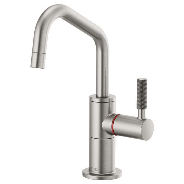Brizo® 61363LF-H-SS Litze® Instant Hot Faucet, 1 gpm at 60 psi Flow Rate, Stainless Steel, 1 Handle, Domestic
