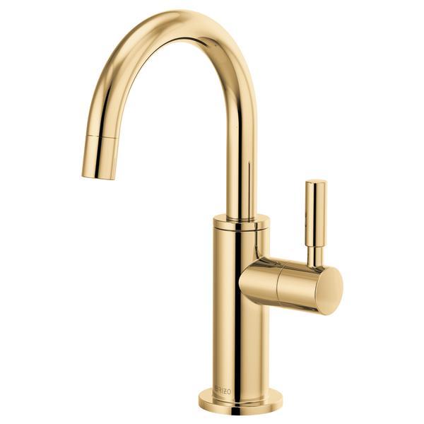 Brizo® 61320LF-C-PG Solna® Beverage Faucet, 1.5 gpm at 60 psi Flow Rate, Polished Gold, 1 Handle, Domestic